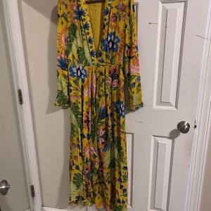 FARM Rio Multicolor Floral Long Sleeve Dress